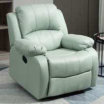 무중력 전동 1인용 리클라이너 소파 다기능 매니큐어 전기 리클라이닝 컴퓨터 영화 거실 의자, 전동 듀얼모터 180도 진동마사지, 14라이트그린