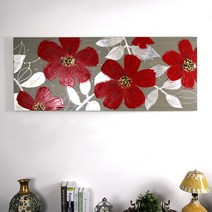 람세스아트 양귀비 특대 캔버스 유화 그림액자 개업 집들이 선물