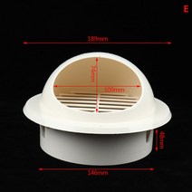 덕트 부자재 PVC 환기 배기 그릴 라운드 벽 천장 에어 벤트 커버 콘센트 난방 냉각 방수 캡, [05] E, 05 E