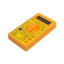 테스터기 LCD 디지털 멀티 미터 AC/DC 750/1000V 전압계 전류계 옴 테스터 휴대용 DT-B30B, 02 Yellow