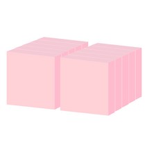 요랜드 점착메모지 정사각형 76 x 76mm, 10개, 핑크