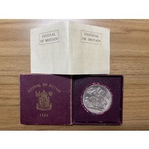 영국 1951년 조지 6세 말 검(5실링) 대형 크로네 구리-니켈 합금 기념주화 희귀한동전 대박선물