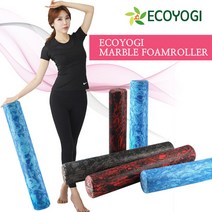 에코요기 EVA 필라테스 / 폼롤러 / 마블 폼롤러 / 마사지롤러 (3개 묶음 상품), 90cm마블레드(3개묶음)