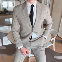 포마드클래식 결혼식하객룩 클래식 체크 수트