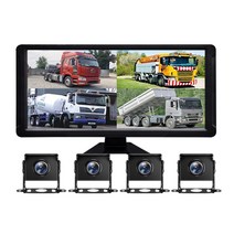트럭 화물차 어라운드뷰 4방향 카메라 고화질 모니터, 10.36인치 4방향 +64G카드 4K 스크린