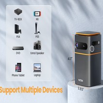 미국 해외배송 mini 프로젝터 FATORK 5G WiFi DLP 캠핑 사무실 스마트 휴대용 영화 1080P HD 지원 무선 비디오호환 iOS/안드로이드/HDMI/USB