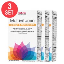 GNC [3개 SET] 우먼스 울트라 메가 에너지 메타볼리즘 180정 Womens Ultra Mega Energy Metabolism (180cts), 1