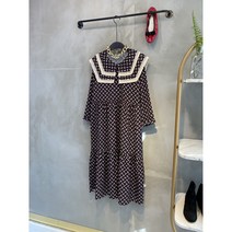 (당일발송)카론 패턴 빅카라 플레어 원피스 2color