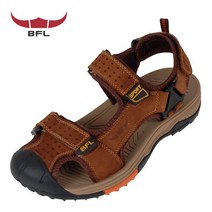 BFL 439 브라운 남성 캐주얼 천연가죽 여름 샌들