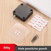 현관문 도어클로저 방화문도어체크 문걸쇠 안전장치 kkampfin 가정용 펀치 프리 로프 도어 클로저 푸시 풀 도어 자동 리턴 단순 무음 도어 클로저, 블랙 800g