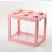 EMC마리모 베타 레고 DIY 미니 어항 대형 12x8x10.5cm, 3레고어항대형-블랙