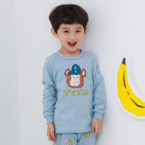 삐삐롱 바나바나 편면 9부 상하세트