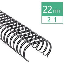 PDW1EC606 제본기 와이어링 2대1 제본표지 25.4mm 60개입 플라스틱링 제본링 코일링 스폴, 은색