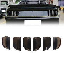 흄후드 6Pcs Car Smoked Tail Light Decor Lamp Garnish Hoods Mustang 2015, 01 다크 그레이