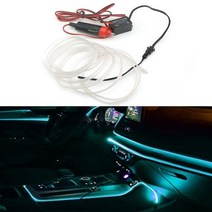 차량용 무드등 2m 자동차 인테리어 LED 차가운 빛 스티커 메르세데스 벤츠 W201 클래, transparent green