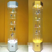 아크릴 피규어장 선반 디스플레이 쇼케이스 진열장, 1.6미터 + 흰색