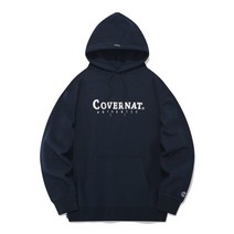 COVERNAT 어센틱 로고 후디 네이비