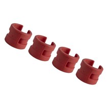 4pcs 자전거 체인 스테이 프로텍터 자전거 프레임 프로텍터 가드 패드 충돌 고무 보호 링 가드 체인 프로텍터, 빨간색, 28.5x32MM