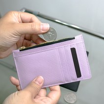 플랫 지퍼 포켓 카드지갑