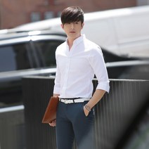 비시크 슬림핏 옥스포드 7부 여름 스판셔츠