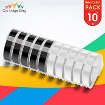 10PK Dymo 3D 엠보싱 테이프 Dymo 9mm 라벨 테이프 Motex 프린터와 호환 가능 Dymo 12965 E101 1540 1610 1, 13 5Black 5Clear