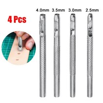 새로운 4 개/묶음 펀치 가죽 둥근 모양 구멍 키트 벨트 시계 밴드 중공 도구 DIY 공예 펀칭 도구 구멍 뚫기 375ea07, 단일옵션