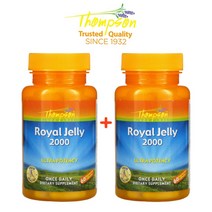 (1+1) 톰슨 로열젤리 2000mg Thompson Royal Jelly 로얄제리 비폴렌 60 베지캡슐 2팩