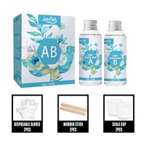 주물용 접착제 에폭시 수지 세트 AB 크리스탈 클리어 하드 접착제 DIY 아트 캐스팅 용품 몰드 보석 만들기, 01 8 Pcs