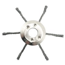 잡초제거 LUSQI6 인치 스틸 와이어 휠 헤드 잔디 트리머 범용 잡초 브러시 스트레이트 샤프트 커터 제거 이끼 녹 2 개, Fit Gasoline Mower 2, Fit Gasoline Mower