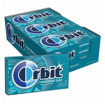 Orbit Wintermint Sugar Free Chewing Gum 오르빗 윈터민트 무설탕 츄잉 껌 14스틱 1팩 12개