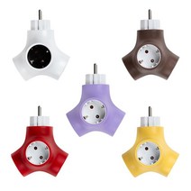 겹단자 접촉불량x 플러그 일체형 4000w t형 멀티탭 고용량 캠핑 문어발 연장코드 차단기 쇼트 t멀티탭 화장실 고출력 안전한 스마트 예쁜 오디오용 욕실 절전 세탁기 전기콘센트, 브라운