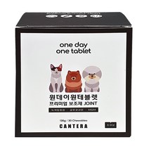 츄어블 간식형 영양제 강아지 고양이 관절 슬개골 칼슘 글루코사민 조인트 연골 원데이원테블렛, 30개