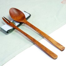 국내산 옻칠 나무 티스푼 및 포크 세트(2P) / 커피스푼 옻칠스푼 옻칠포크