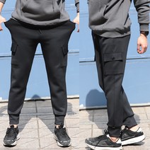 남자 스판 카고 조거 트레이닝 바지 쿠션지 28~40/M~3XL 빅사이즈