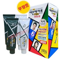 세븐에이트 무향료 칼라크림 염색제 1제 120g x 2p + 2제 120g x 2p + 염모제, 6 자연스런 갈색, 1세트
