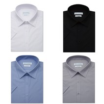 메노모소 구김적은 레이온 슬림핏 유니폼 단체복 회사복 95(M)~110(3XL) 데일리 무지 반팔셔츠