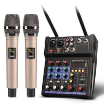 유튜브 방송 R2 4 채널 오디오 믹서 무선 마이크 스튜디오 USB 녹음 사운드 블루투스 콘솔 믹싱 가라오케, 협력사, R2 블랙