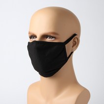 패션마스크 친환경 3겹 면 마스크 성인용 블랙