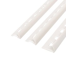 (재단가능) PVC 라운드 재료분리대(아이보리) 3사이즈(8 10 12mm) 2.4M _철물 몰딩 마루몰딩 바닥타일 타일마감 마감재 꼼꼼이 코너비드 ㄱ자, 10mm용