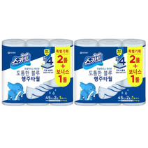 크리넥스 스카트 향균 블루행주타올 45매 3롤, 2개