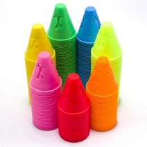 훈련 트레이닝 꼬깔콘 왕복달리기 칼라콘 팝스 셔틀런 야외운동 실내운동 축구연습 축구용품 축구연습용품 체육용품, 레드