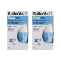 BetterYou DLux1000 Vitamin D Oral Spray 15ml 2pack 베럴유 디럭스 1000 비타민D 오랄 스프레이 2팩, 2개