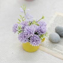 레인보우소국화분Aset 10cm 인테리어 조화 장식, 크림, 색상:크림