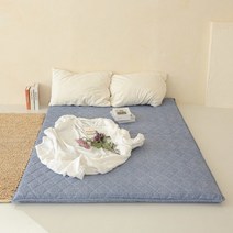 두꺼운 접이식 3단 요 매트리스 요매트 요커버 토퍼