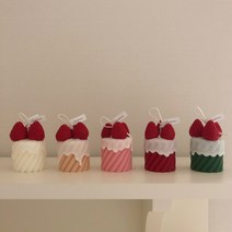 F5NATURE 딸기캔들 오브제캔들 생일선물 디자인 필라왁스 겨울 인테리어소품 결혼식 답례품, 레드베리, L, 06.클린코튼