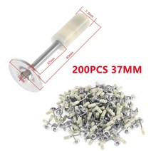 200 pcs 253742 m 못은 7.3mm 수동 터프팅 건 강철 리벳 도구에 맞습니다. 콘크리트 벽 앵커 와이어 슬로팅 못 장치 도구 부품, 200개 37mm