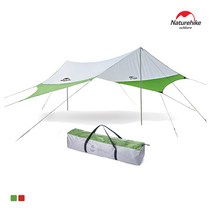 네이처하이크 헥사타프 L 미니멀 캠핑 육각 경량 쉘 렉타 그늘막, 레드