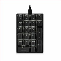 씽크웨이 매크로 기계식 숫자 키패드 적축, k20, 블랙, 갈축