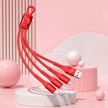 헬로키티 캐릭터 3in1 usb 급속충전 케이블 612529, 1개