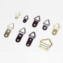 철물백화점 액자걸이+액자레일세트전 와이어 강력잠금 액자걸이, J 삼각고리소골드, 1개